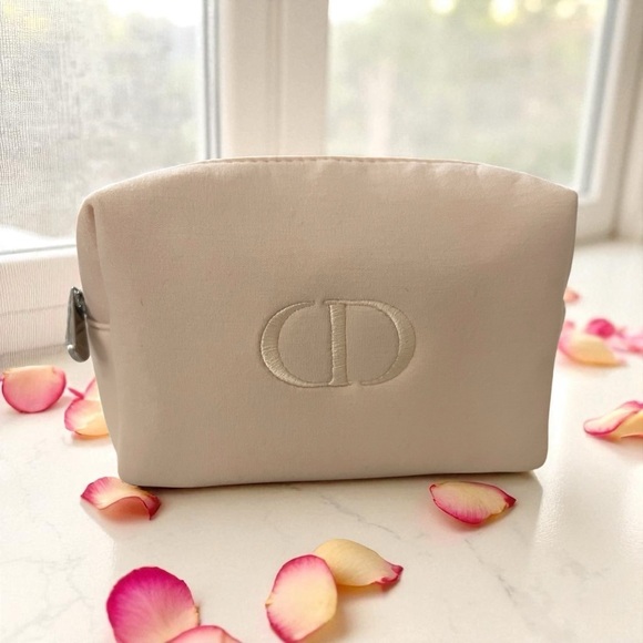 Dior Handbags - Christian Dior Cream Beauty Cosmetic Bag - NWOT